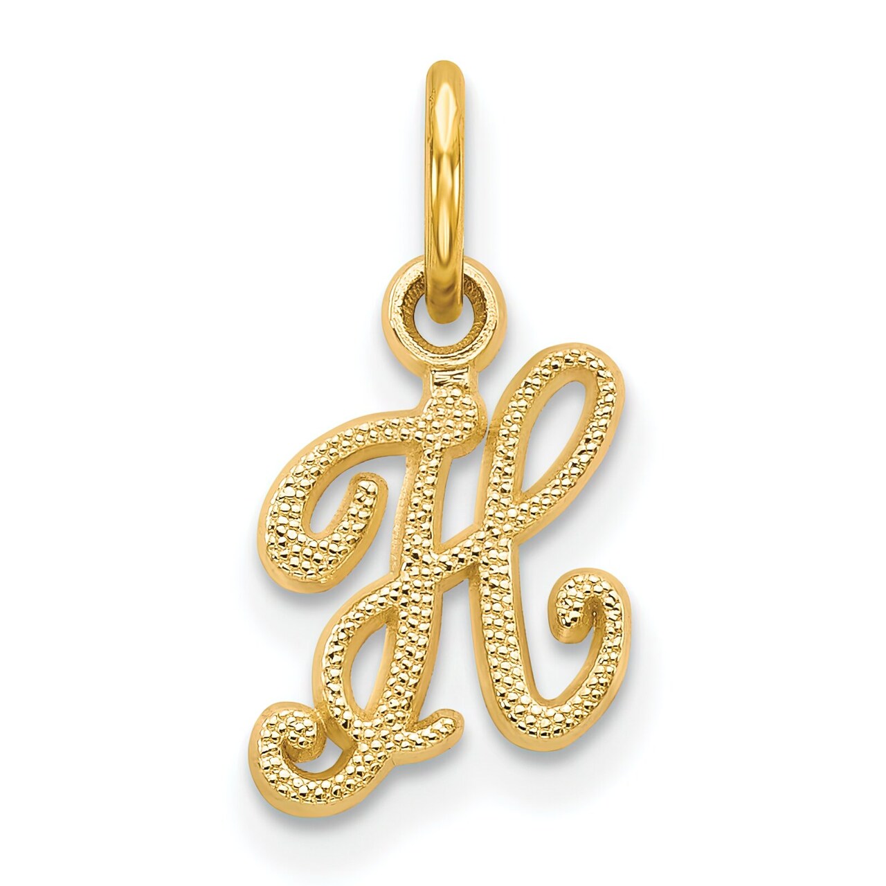 14K Gold Initial H Charm Jewelry FindingKing 16mm Long X 7mm Wide Approx.